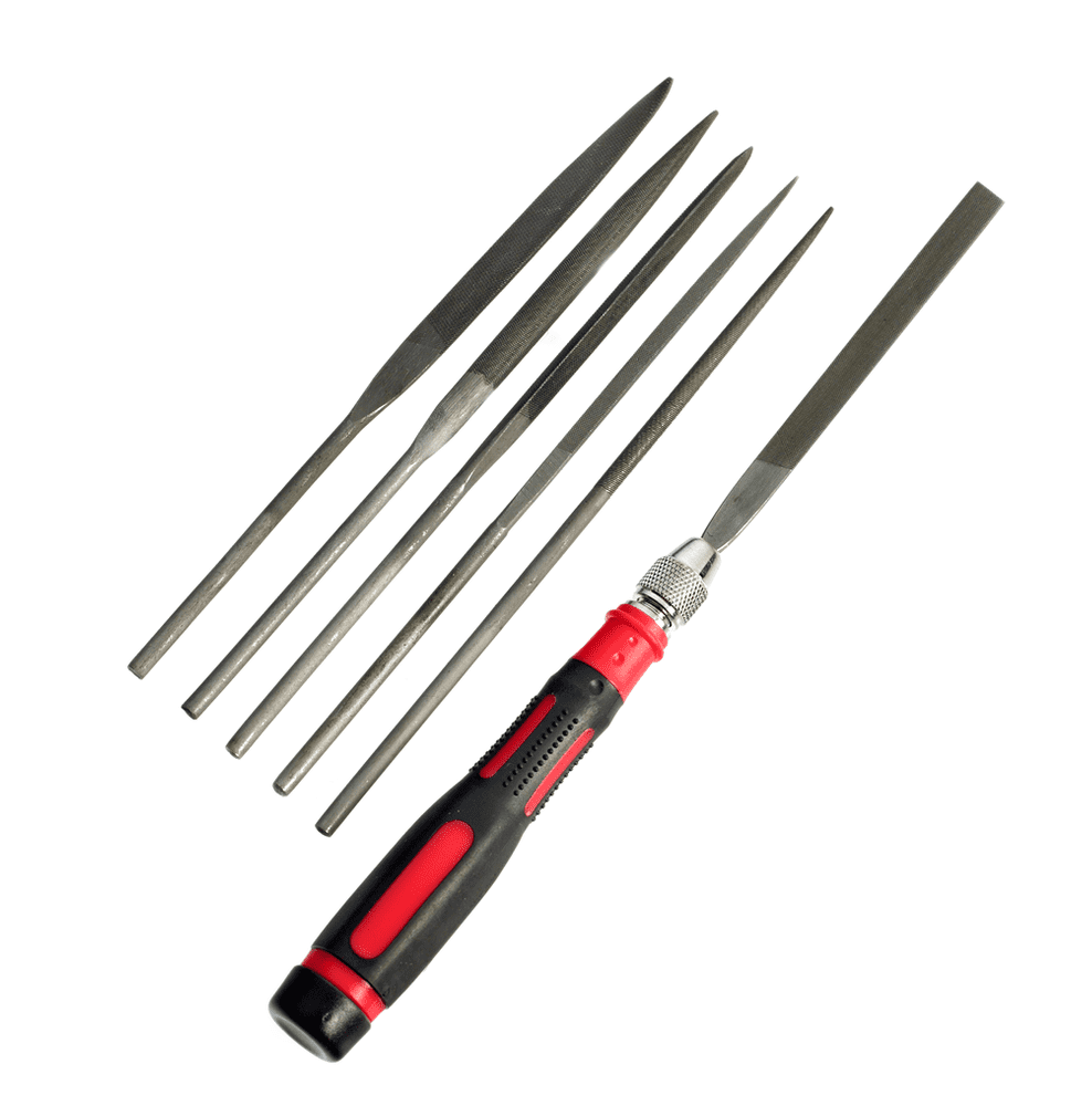 6 Piece Steel Needle File Set with Handle & Wallet