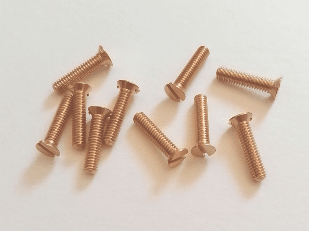 6BA Brass 1/2" Countersunk Screws 10 Pack