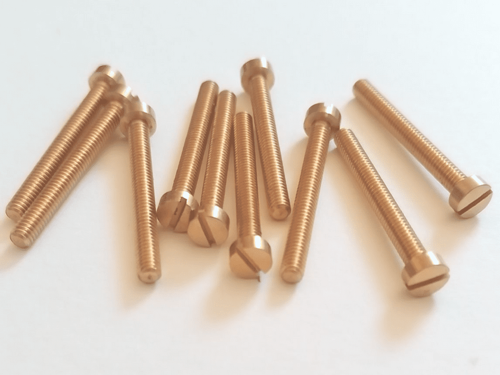 6BA Brass 1" Cheesehead Screws 10 Pack