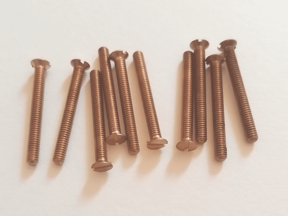 6BA Brass 1" Countersunk Screws 10 Pack