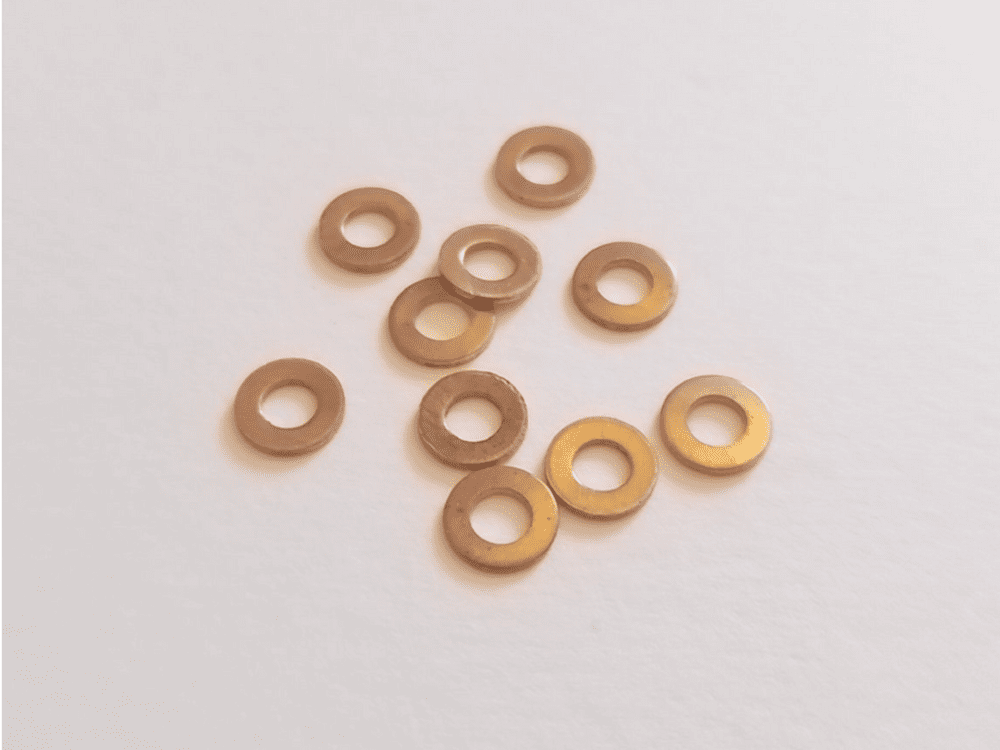 6BA Brass Flat Washers 10 Pack