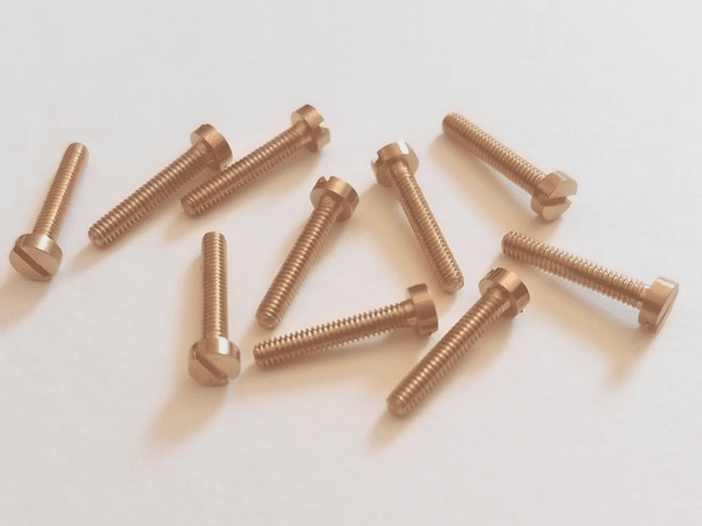 8BA Brass 1/2" Cheesehead Screws 10 Pack