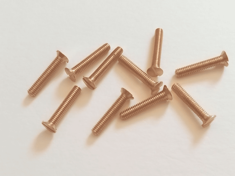 8BA Brass 1/2" Countersunk Screws 10 Pack