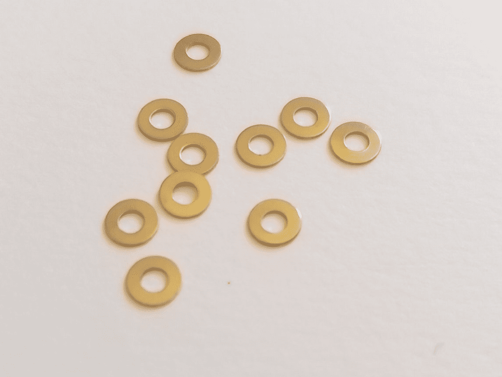8BA Brass Flat Washers 10 Pack