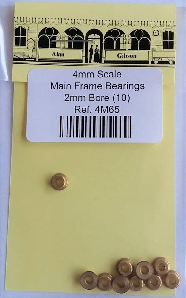 Alan Gibson 4mm Scale Main Frame Bearings 2mm Bore Part no 4M65