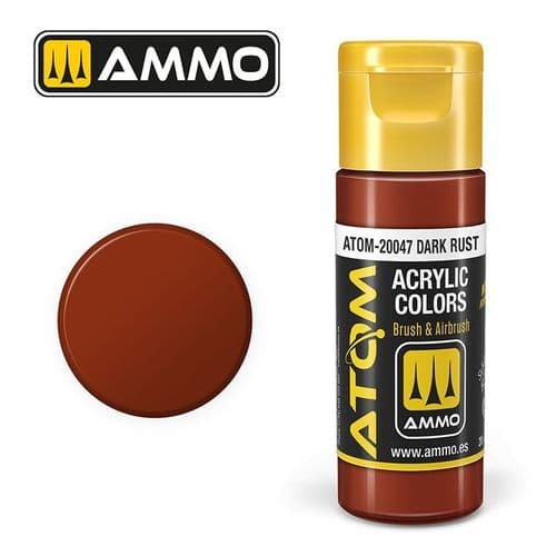 ATOM20047 Dark Rust Acrylic Paint 20ml