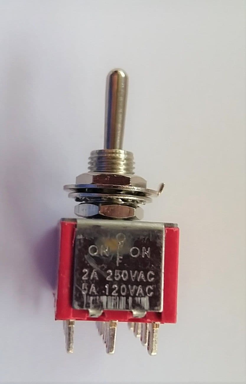 Four Pole Double Throw 4PDT Switches On-Off-On