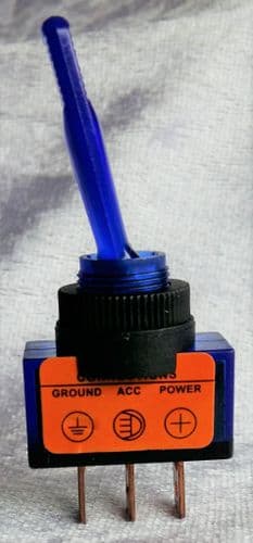 Illuminated 16 Amp Blue On/Off Toggle Switch