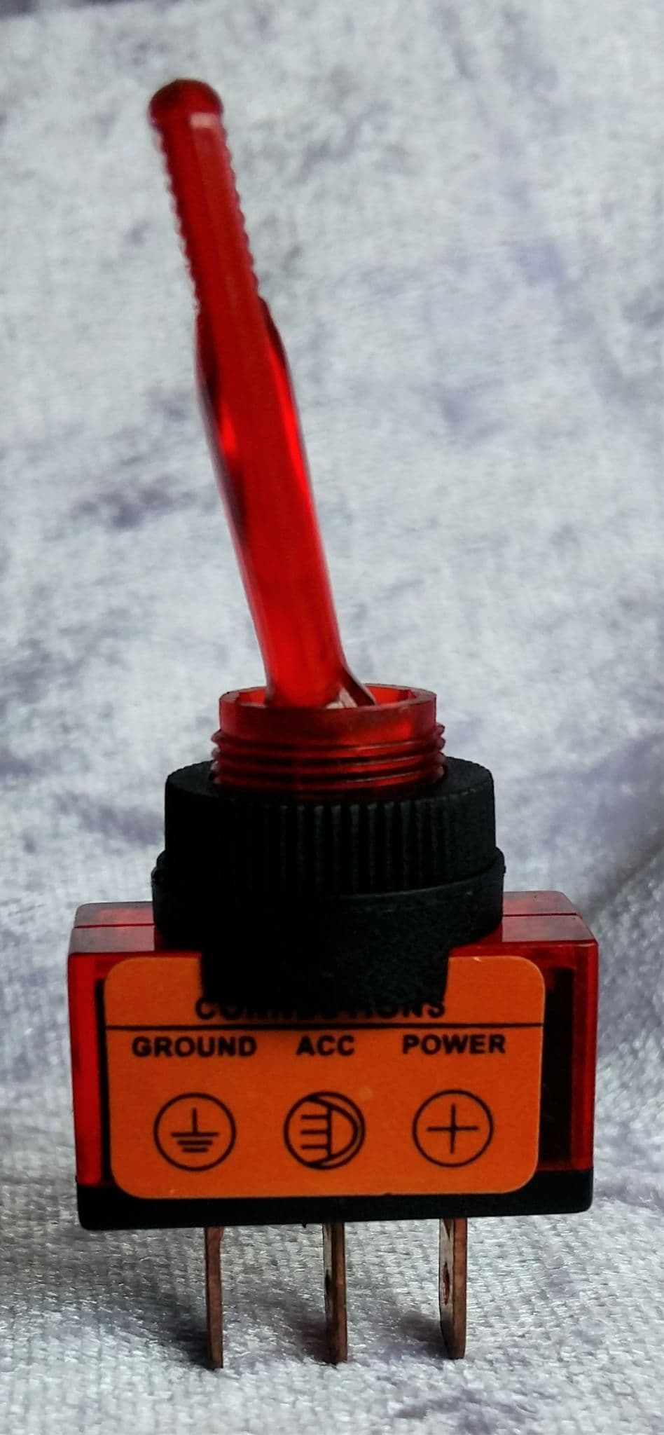 Illuminated 16 Amp Red On/Off Toggle Switch