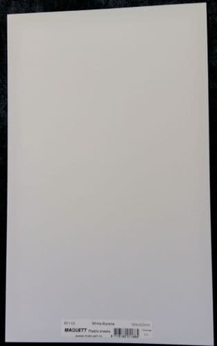 Maquett 0.5mm White Styrene Plastic Sheet