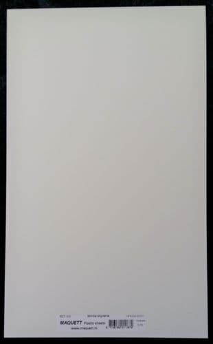 Maquett 0.75mm White Styrene Plastic Sheet