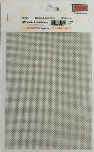 Maquett Metal Sheet Stainless Steel Grid/Grating Mesh 1.1mm