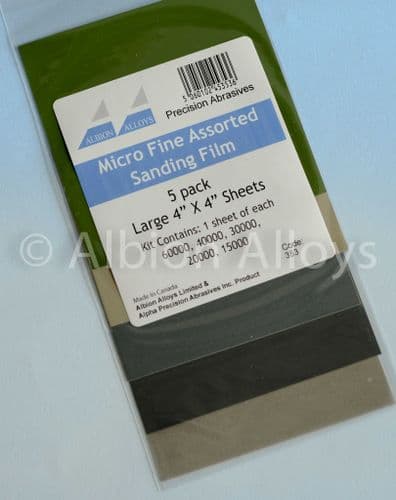 Micro Fine Assorted Sanding Film 5 Sheet Mixed Pack