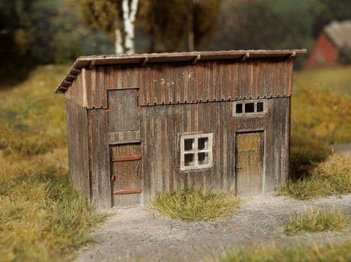 Model Scene 98506 Wooden Shed Kit Scale HO 1:87