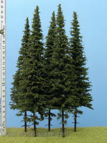 Model Scene SK252 Spruce with Short Trunk Trees 230-270mm Pack of 3