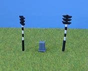 P & D Marsh OO Gauge Painted Period Traffic Light Double Head