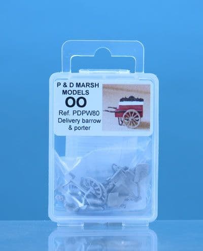 P & D Marsh OO Gauge Unpainted Delivery Barrow & Porter