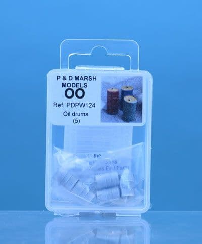 P & D Marsh OO Gauge Unpainted Oil Drums
