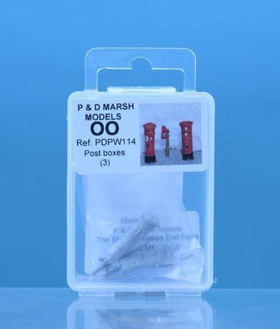 P & D Marsh OO Gauge Unpainted Post Boxes