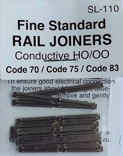 Peco SL-110 Code 70/75/83 Fine Standard Rail Joiners / Fishplates