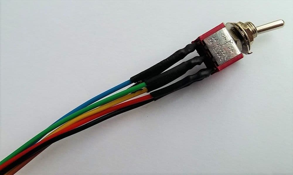 Pre Soldered DPDT Centre Off Switch On-Off-On