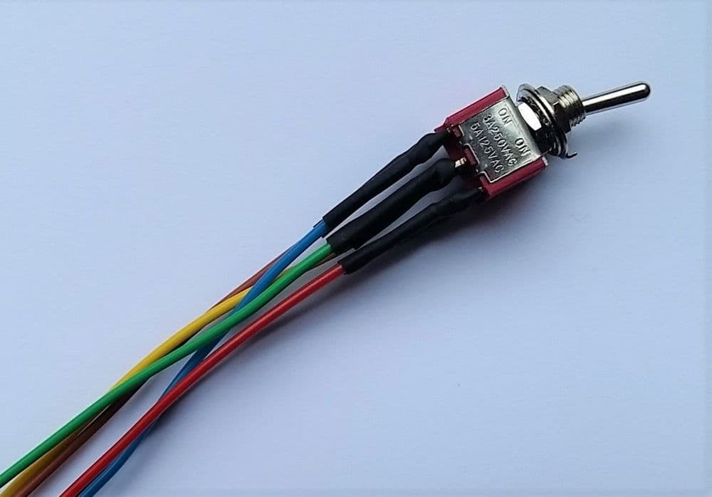 Pre Soldered DPDT Main Programming DCC Switch On-On