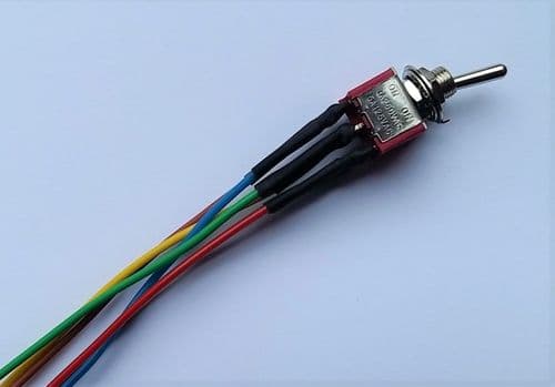 Pre Soldered DPDT Main Programming DCC Switch On-On