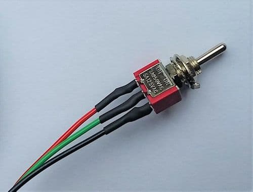 Pre Soldered Sprung SPDT Point Switch (On)-Off-(On)