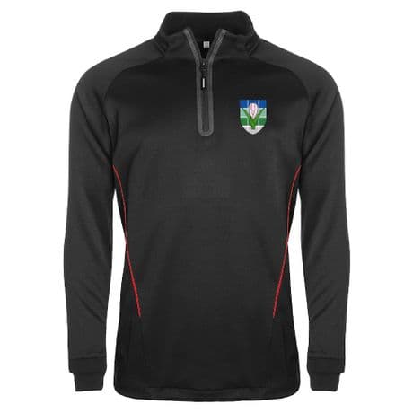 Aptus 1/4 Zip Top - Black/Red - SWCH Sport