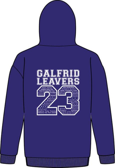 Galfrid Leavers Hoody 2023 - The LAST day for ordering is Wednesday, 30th May