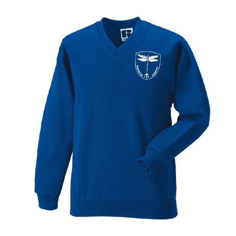 J272B Sweat V-Neck Jumper - Royal Blue - Radwinter
