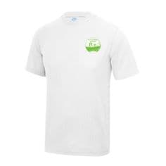 JC001 Male Performance T-shirt - Flitch Green Runners - White
