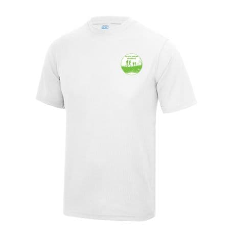 JC001 Male Performance T-shirt - Flitch Green Runners - White