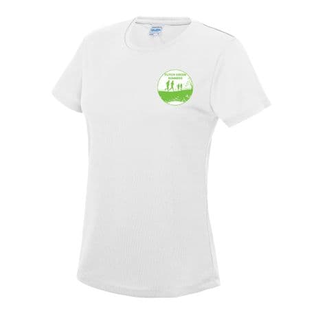 JC005 Female Performance T-shirt - Flitch Green Runners - White