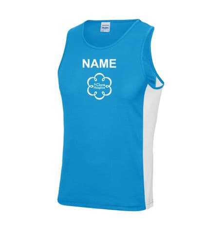 JC008 Men's Sports Vest - Sapphire/White - St Clare