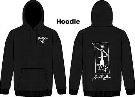 JH001D Adult Hoodie - printed Pur Rhythm Dancer - Black