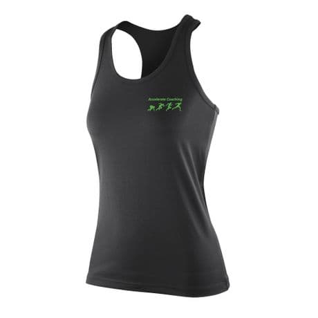 S281F- Womens Top - Accelerate Coaching - Black