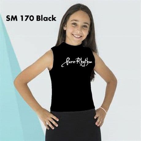 SM170B Kids Hi-Neck Crop Vest with Printed  Pure RhythmText