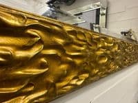 Antique Bright Gold Mirror Molton effect Bevelled Mirror - ALPINE - Choose Size