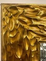 Antique Bright Gold Mirror Molton effect Bevelled Mirror - ALPINE - Choose Size