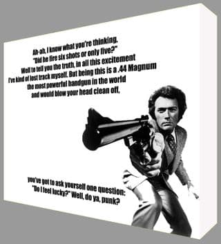 Clint Eastwood Dirty Harry Quotes Dirty Harry Quote - Clint Eastwood - Canvas Art - Ready To Hang - Range Of Sizes Clint Eastwood Dirty Harry Quotes Dirty Harry Quote - Clint Eastwood - Canvas Art - Ready To Hang - Range Of Sizes