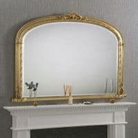 French White Large arch top over mantle Ornate Mirror WINDSOR - Choose Colour
