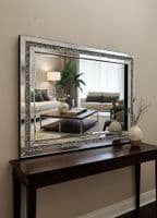 Glitzy Diamond Crystal Mirror - Premium Quality - Gatsby 80cm x 60cm - 31.5