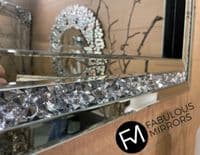 Glitzy Diamond Crystal Mirror - Premium Quality - Gatsby 80cm x 60cm - 31.5