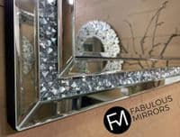 Glitzy Diamond Crystal Mirror - Premium Quality - Gatsby 80cm x 60cm - 31.5
