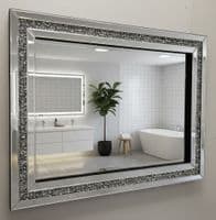 Glitzy Diamond Crystal Mirror - Premium Quality - Gatsby 80cm x 60cm - 31.5