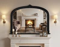 Gold Large arch top over mantle Ornate Mirror - WINDSOR - Choice of frame Colour