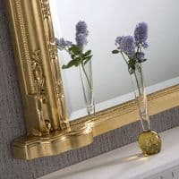 Gold Large arch top over mantle Ornate Mirror - WINDSOR - Choice of frame Colour
