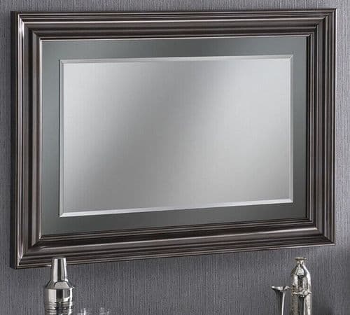 Gunmetal Grey Wall Mirror Contemporary Modern Classical Wall Mirror - VEGAS LACA