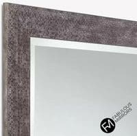 John Lewis Cassandra Silver Rectangular Wall Mirror - Choice of Size and Colour